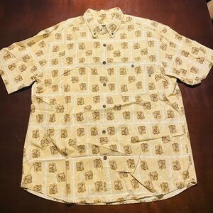 Woolrich Mens Outdoor Hunting Deer Shirt Size XL Button Front